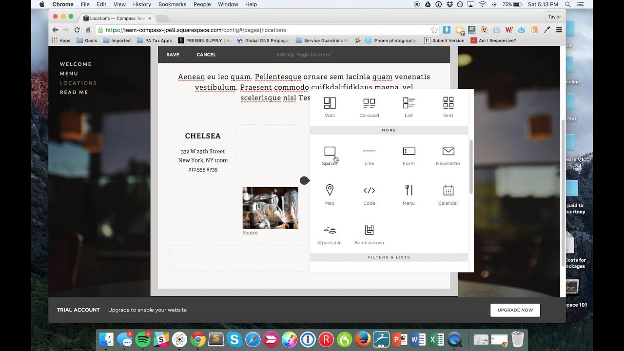 Squaresapce Website Editor